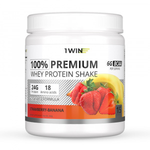 Премиум протеин / PREMIUM INSTANT WHEY / Белковый коктейль для похудения / Клубника - банан, 450г Премиум протеин / PREMIUM INSTANT WHEY / Белковый коктейль для похудения / Клубника - банан, 450г