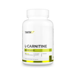 1WIN / L-карнитин / L-carnitine / Похудение /Сушка/ Жиросжигатель, 150 капсул