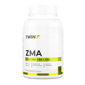 1WIN/ ZMA / ЗМА / Цинк+Магний+В6+D-Aspartic acid, 90 капсул
