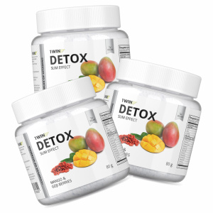 1WIN / Detox Slim Effect  + Ягоды Годжи, Вкус: Манго 32 порции, набор из 3-х банок