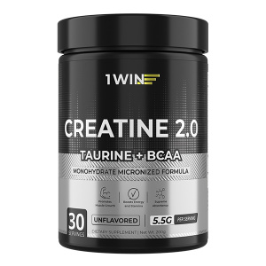 1WIN / Креатин моногидрат + Таурин + ВСАА. Вкус Нейтральный, 200г, 30 порций