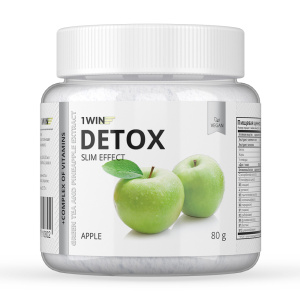 1WIN / Detox Slim Effect / Детокс Слим Эффект + экстракт зеленого чая и ананаса, Вкус Яблоко, 32 порции