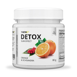 1WIN / Detox Slim Effect / Напиток дренажный Детокс Слим + экстракт Лимонника, Вкус Апельсин, 32 порции