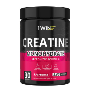 1WIN Creatine Monohydrate,Креатин моногидрат, Вкус Малина, 30 порций