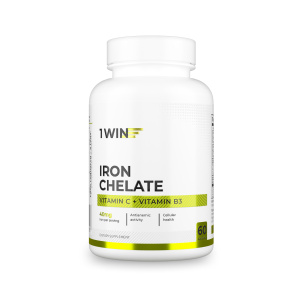 1 WIN / Хелат железа с витаминами С и B3, 60 капсул