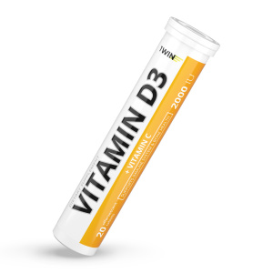 1WIN /  Витамин D3 2000 МЕ, 20 шипучих таблеток