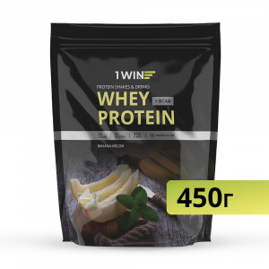 Протеин Whey Protein / Белковый коктейль для похудения, без сахара,(банан-дыня) 450гр. Протеин Whey Protein / Белковый коктейль для похудения, без сахара,(банан-дыня) 450гр.