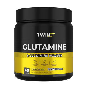 1WIN / L-глютамин. Вкус Тропический микс, 200 гр,