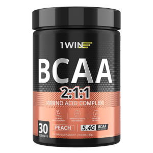 1WIN ВСАА 2:1:1,  Вкус Персик, 30 порций