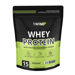 1WIN / Протеин Whey Protein  Вкус Фисташка 450г, 15 порций 1WIN / Протеин Whey Protein  Вкус Фисташка 450г, 15 порций