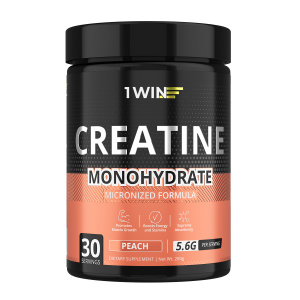 1WIN / Creatine Monohydrate, Креатин моногидрат, Вкус Персик, 30 порций