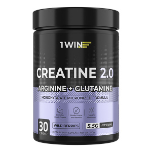 1WIN / Креатин моногидрат + глютамин + аргинин. Вкус Лесные ягоды, 200г, 30 порций