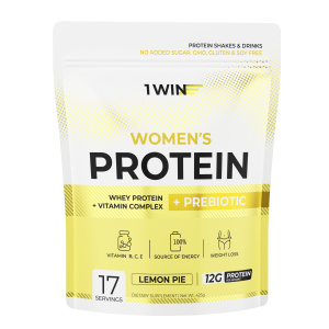 1WIN / Протеин с пребиотиками Whey Protein Лимонный пай, 425 г, 17 порций 1WIN / Протеин с пребиотиками Whey Protein Лимонный пай, 425 г, 17 порций