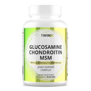 1WIN / Хондроитин+Глюкозамин+МСМ, Glucosamine+Chondoitine+MSM, 90 капсул