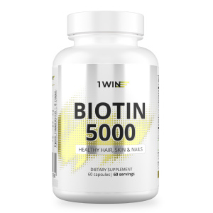 1WIN  / Биотин, 5000 мкг, 60 капсул