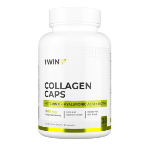 1WIN / Коллаген с витамином С, гиалуроновой кислотой и биотином, 90 капсул