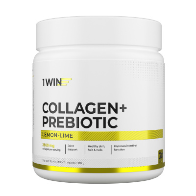 1WIN / Коллаген с пребиотическими пищевыми волокнами, Вкус: Лимон-Лайм, 180 г