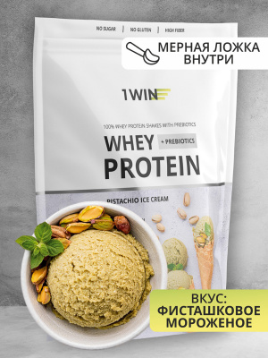 Протеин Whey Protein / Белковый коктейль для похудения c пребиотиками без сахара, Фисташка, 20 порций