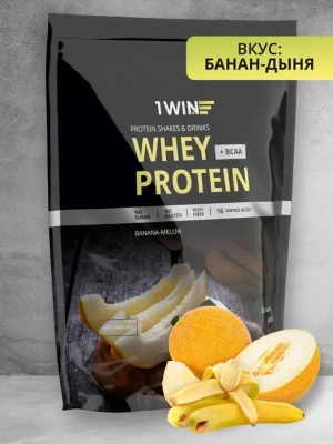 100% WHEY PROTEIN - пакет Doypack 900г, Банан-Дыня