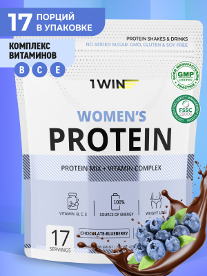 1WIN / Женский протеин. Вкус Шоколад-голубика, 425 г