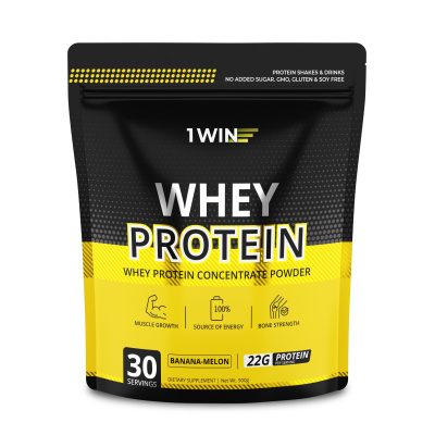 Протеин Whey Protein / Белковый коктейль для похудения, без сахара. Вкус: Банан-дыня. 900гр.