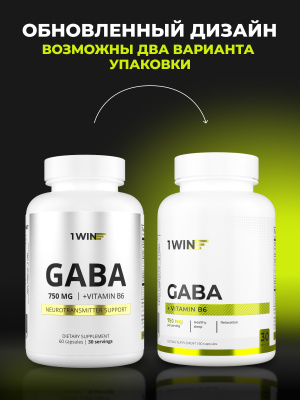 1WIN / GABA+В6, 60 капсул