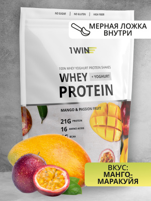 Протеин Whey Protein / Йогуртовый Белковый коктейль для похудения, без сахара, Манго-Маракуя, 25 порций