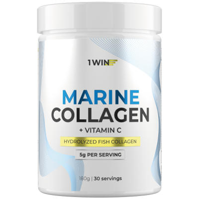 1WIN / Морской (рыбный) коллаген + витамин С. Вкус Нейтральный 180г, 30 порций