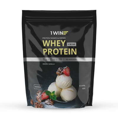 100% WHEY PROTEIN - пакет Doypack 900г, Ваниль