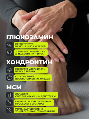 1WIN / Хондроитин+Глюкозамин+МСМ, Glucosamine+Chondoitine+MSM, 90 капсул