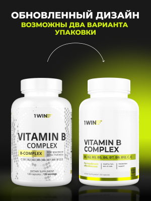 1WIN / Витамины группы В, B-complex, 120 капсул