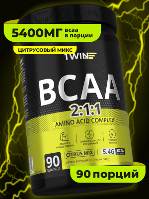 1WIN / BCAA 2:1:1. Вкус  Цитрусовый микс  540г, 90 порций