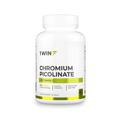 1WIN / Пиколинат хрома с витамином С, 60 капсул