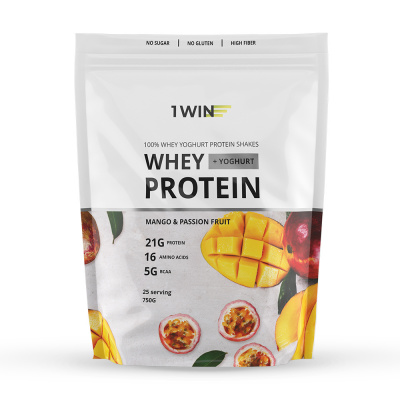 Протеин Whey Protein / Йогуртовый Белковый коктейль для похудения, без сахара, Манго-Маракуя, 25 порций