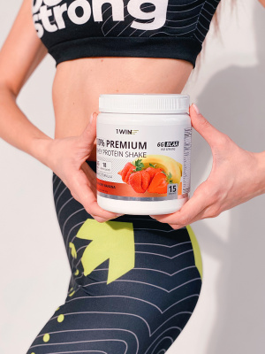 Премиум протеин / PREMIUM INSTANT WHEY / Белковый коктейль для похудения / Клубника - банан, 450г