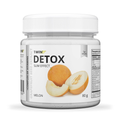 1WIN / Detox Slim Effect / Детокс Слим Эффект + экстракт Грейпфрутовой косточки, Вкус Дыня, 32 порции