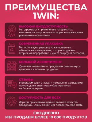 1WIN ВСАА 2:1:1 Вкус Мохито-Малина, 30 порций